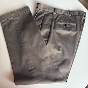 Brooks Brothers 346 Advantage Dress Trousers Pleated Taupe W34 L32 Chinos Brown